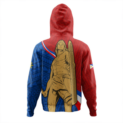 Philippines Filipinos Hoodie Lapu-Lapu Hero With Polynesian Pattern