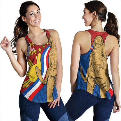Philippines Filipinos Women Tank Lapu-Lapu Hero With Polynesian Pattern