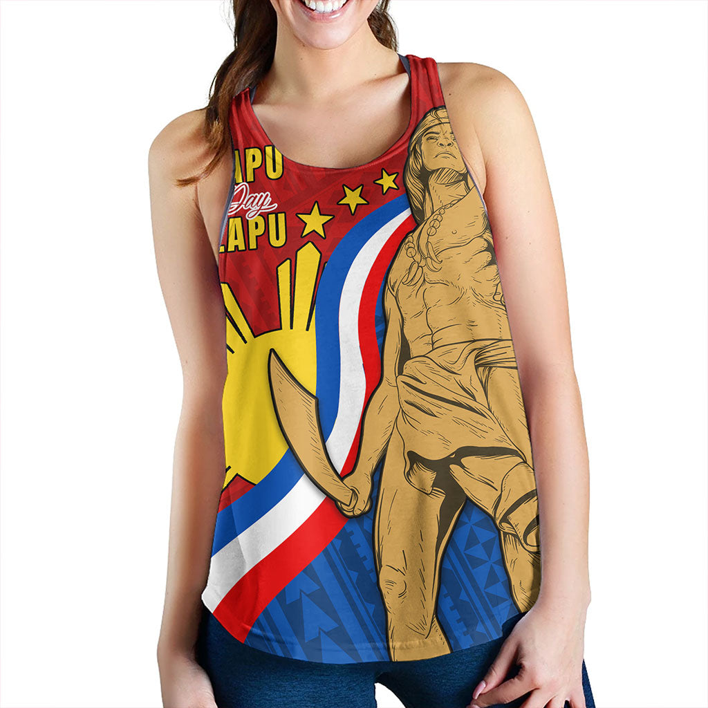 Philippines Filipinos Women Tank Lapu-Lapu Hero With Polynesian Pattern