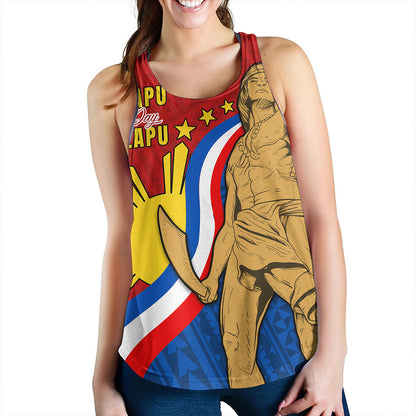 Philippines Filipinos Women Tank Lapu-Lapu Hero With Polynesian Pattern