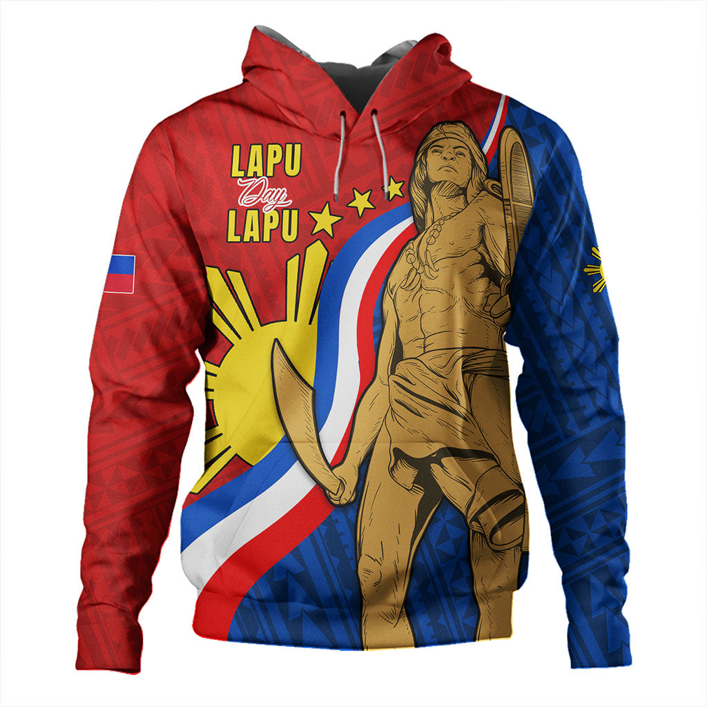 Philippines Filipinos Hoodie Lapu-Lapu Hero With Polynesian Pattern