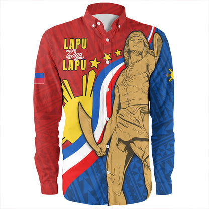 Philippines Filipinos Long Sleeve Shirt Lapu-Lapu Hero With Polynesian Pattern