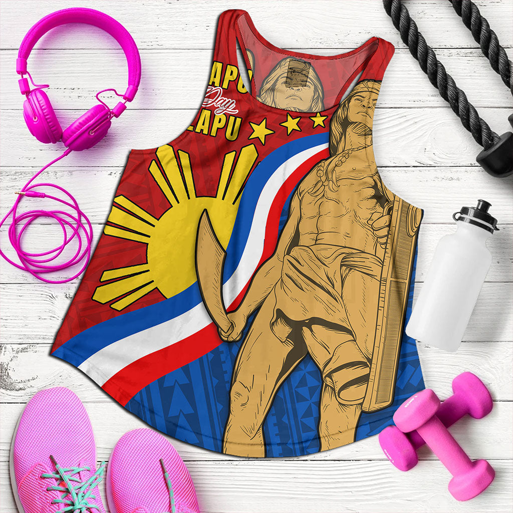 Philippines Filipinos Women Tank Lapu-Lapu Hero With Polynesian Pattern