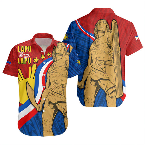 Philippines Filipinos Short Sleeve Shirt Lapu-Lapu Hero With Polynesian Pattern