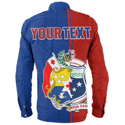 Tokouso Long Sleeve Shirt - Custom Tonga And Samoa Together