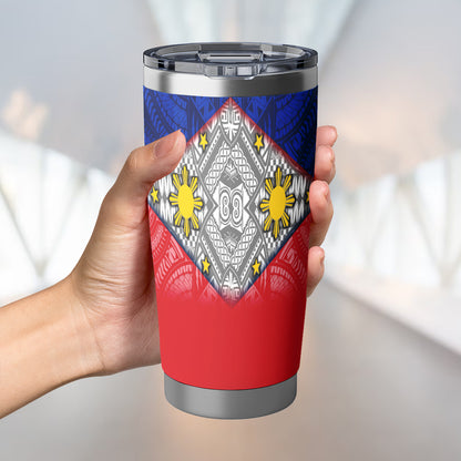 Philippines Filipinos Map And Flag Color Style Tumbler
