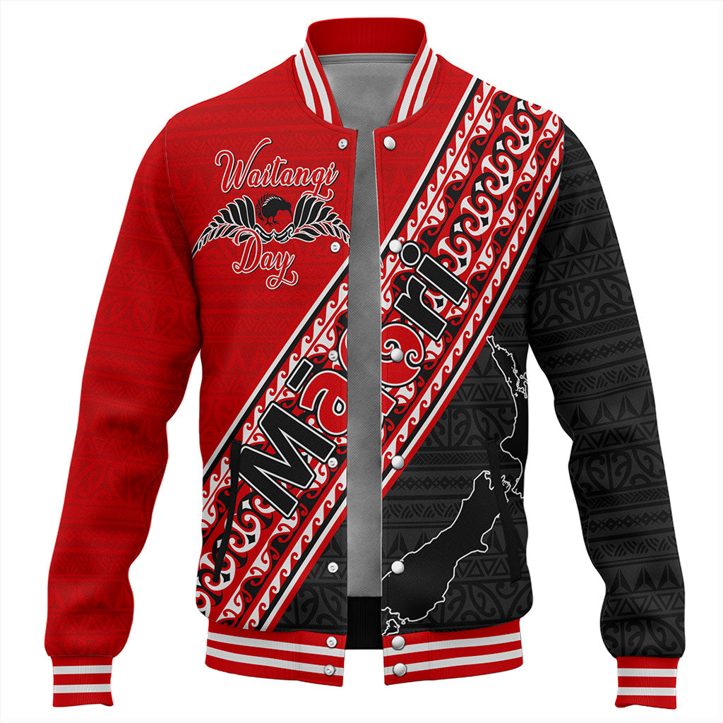 New Zealand Baseball Jacket Maori Aotearoa Tribal Waitangi Day