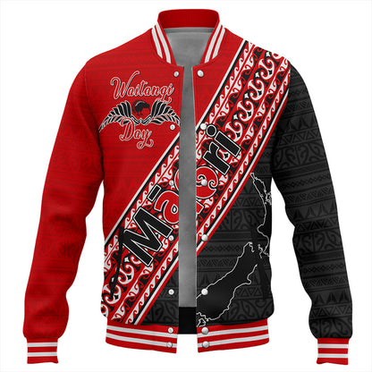 New Zealand Baseball Jacket Maori Aotearoa Tribal Waitangi Day