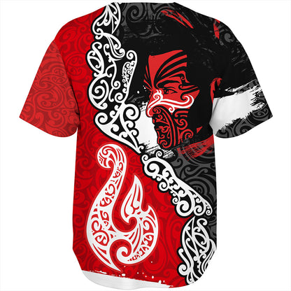 New Zealand Baseball Shirt Maori People Of New Zealand Grunge Pattern