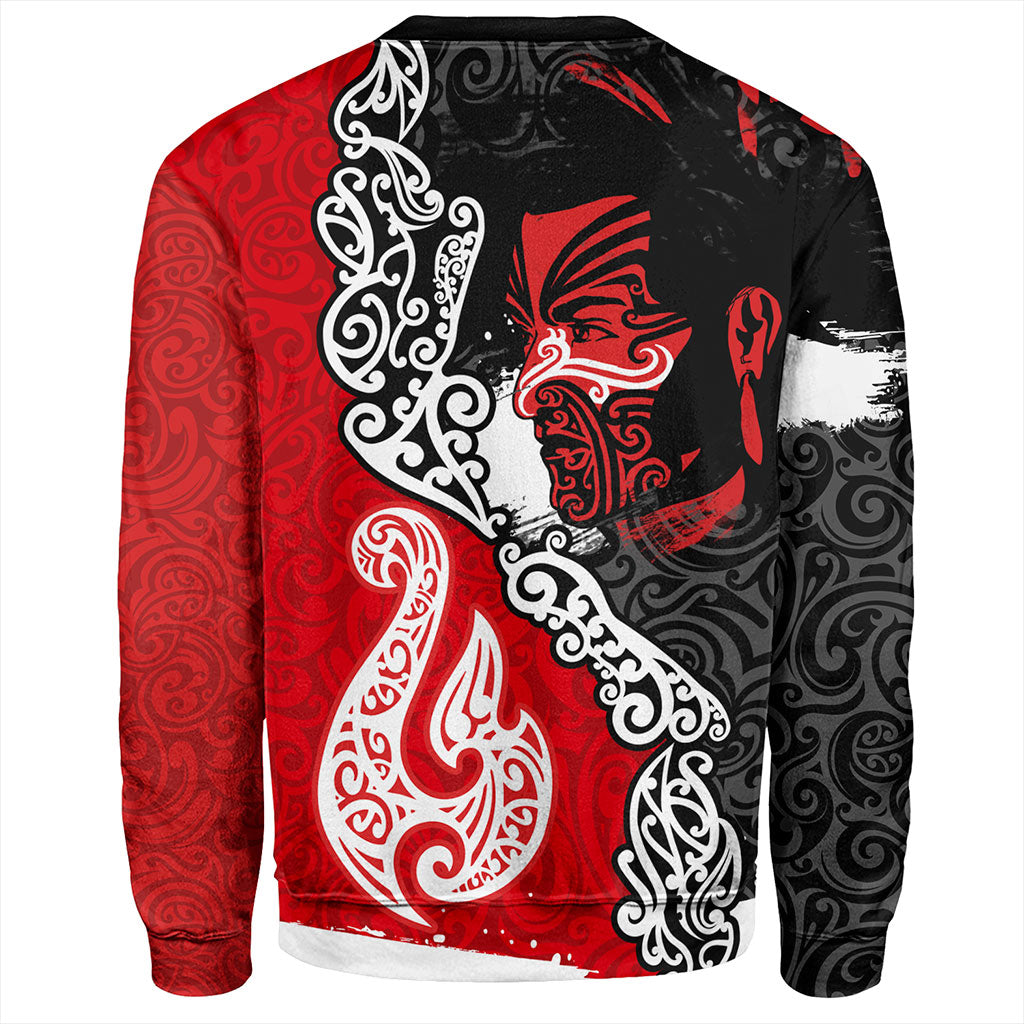 New Zealand Sweatshirt Maori People Of New Zealand Grunge Pattern