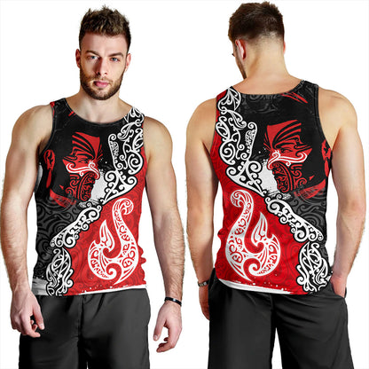 New Zealand Tank Top Maori People Of New Zealand Grunge Pattern