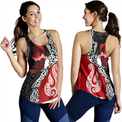 New Zealand Women Tank Maori People Of New Zealand Grunge Pattern