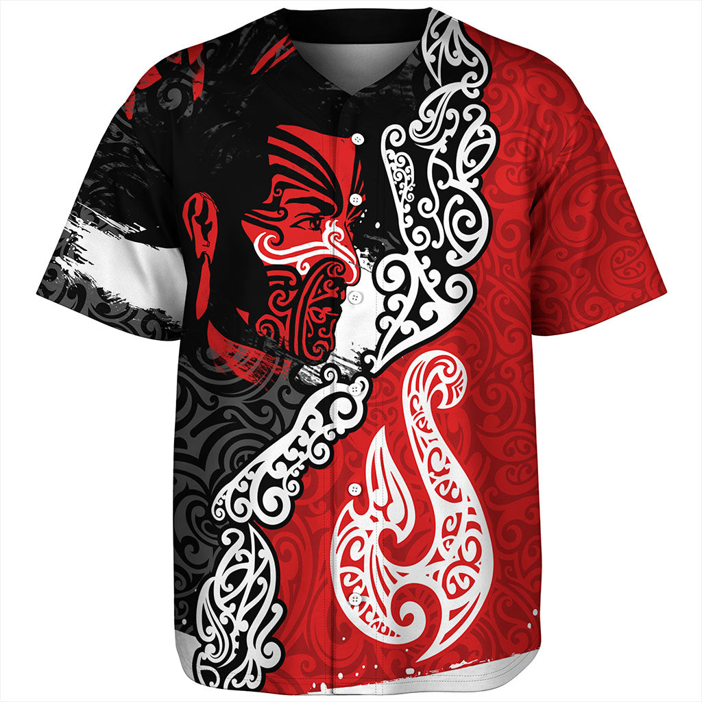 New Zealand Baseball Shirt Maori People Of New Zealand Grunge Pattern