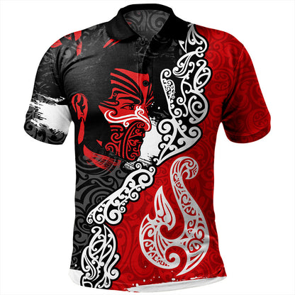 New Zealand Polo Shirt Maori People Of New Zealand Grunge Pattern