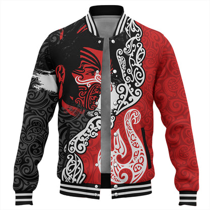 New Zealand Baseball Jacket Maori People Of New Zealand Grunge Pattern