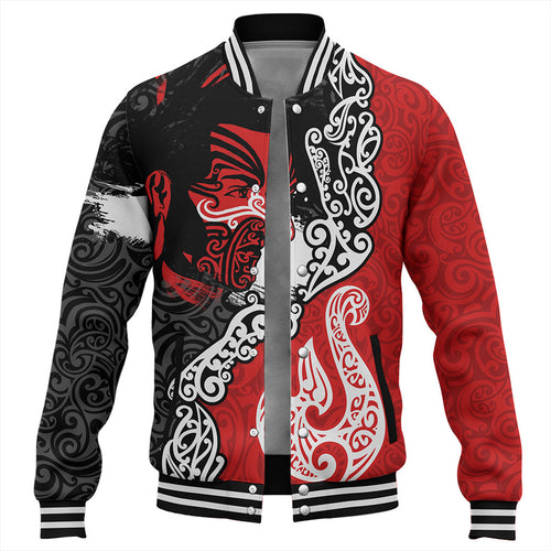New Zealand Baseball Jacket Maori People Of New Zealand Grunge Pattern