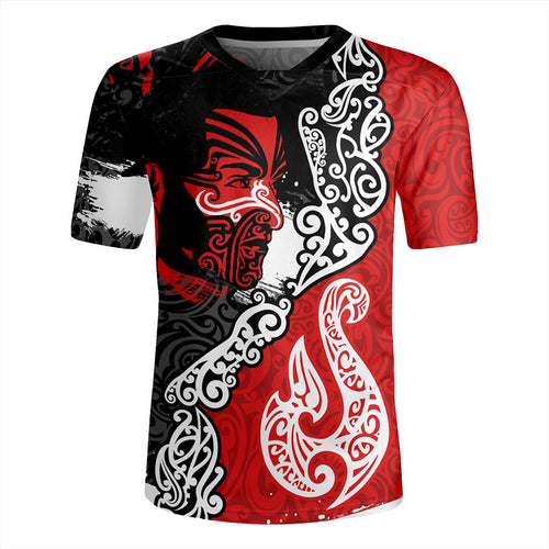 New Zealand Rugby Jersey Maori People Of New Zealand Grunge Pattern