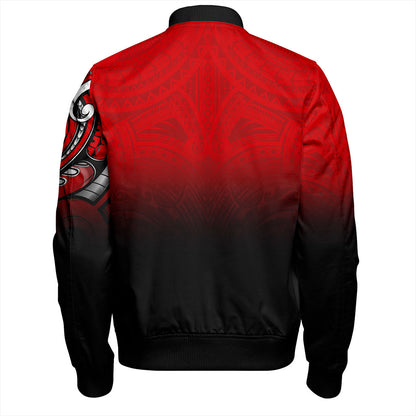 New Zealand Bomber Jacket Maori Kiwi Bird Tribal Style