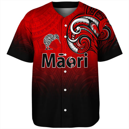 New Zealand Baseball Shirt Maori Kiwi Bird Tribal Style