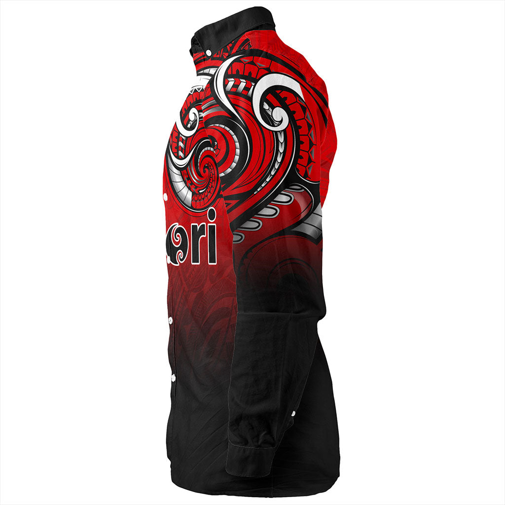 New Zealand Long Sleeve Shirt Maori Kiwi Bird Tribal Style