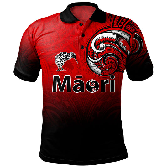 New Zealand Polo Shirt Maori Kiwi Bird Tribal Style