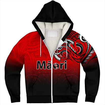 New Zealand Sherpa Hoodie Maori Tribal Style