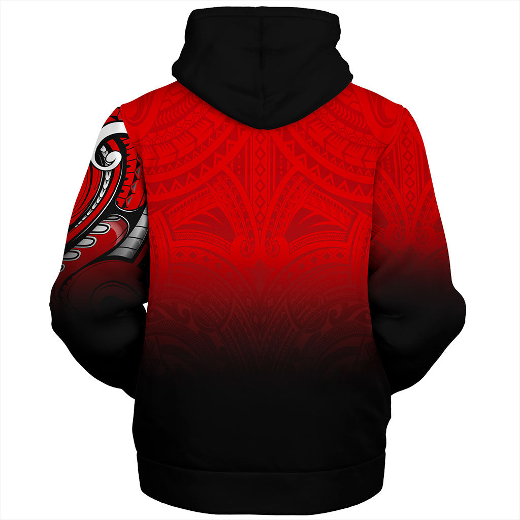 New Zealand Sherpa Hoodie Maori Tribal Style