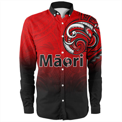 New Zealand Long Sleeve Shirt Maori Tribal Style