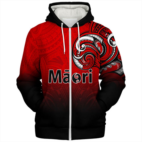 New Zealand Sherpa Hoodie Maori Tribal Style