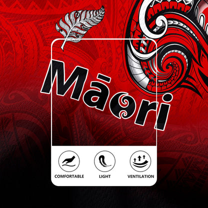 New Zealand Rugby Jersey Maori Silver Fern Tribal Style