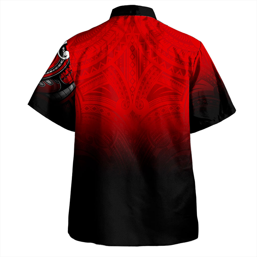 New Zealand Hawaiian Shirt Maori Silver Fern Tribal Style