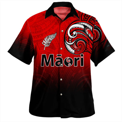 New Zealand Hawaiian Shirt Maori Silver Fern Tribal Style