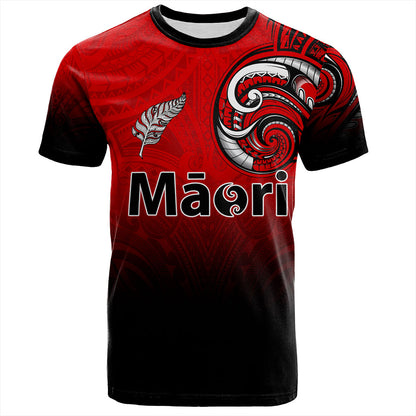 New Zealand T-Shirt Maori Silver Fern Tribal Style