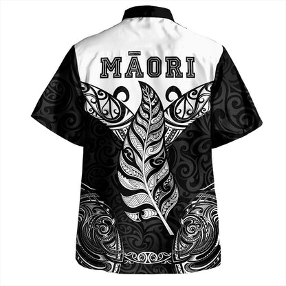 New Zealand Hawaiian Shirt Maori Silver Fern Tattoo Tribal
