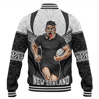 New Zealand Baseball Jacket Rugby Maori Tribal Sport Style