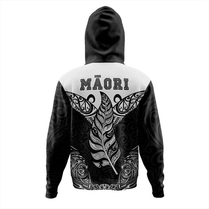 New Zealand Hoodie Maori Silver Fern Tattoo Tribal
