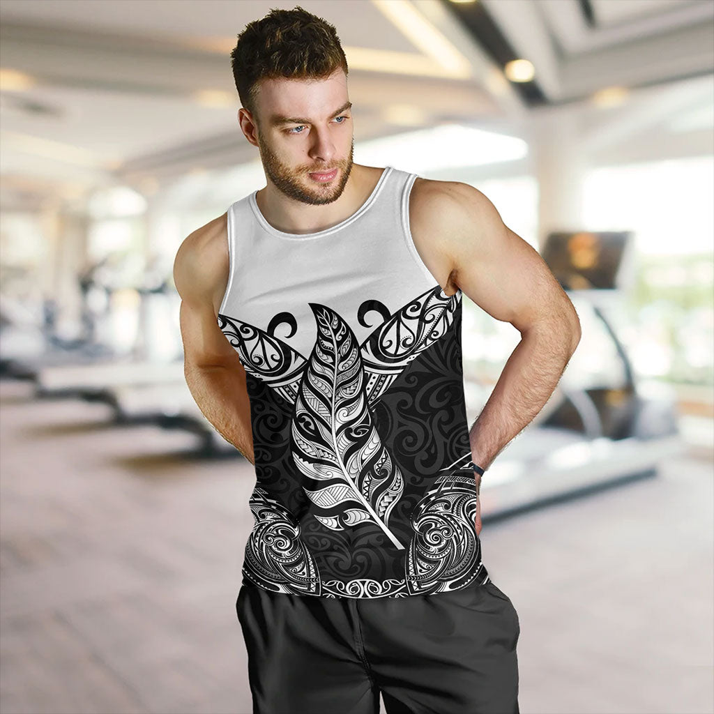 New Zealand Tank Top Maori Silver Fern Tattoo Tribal