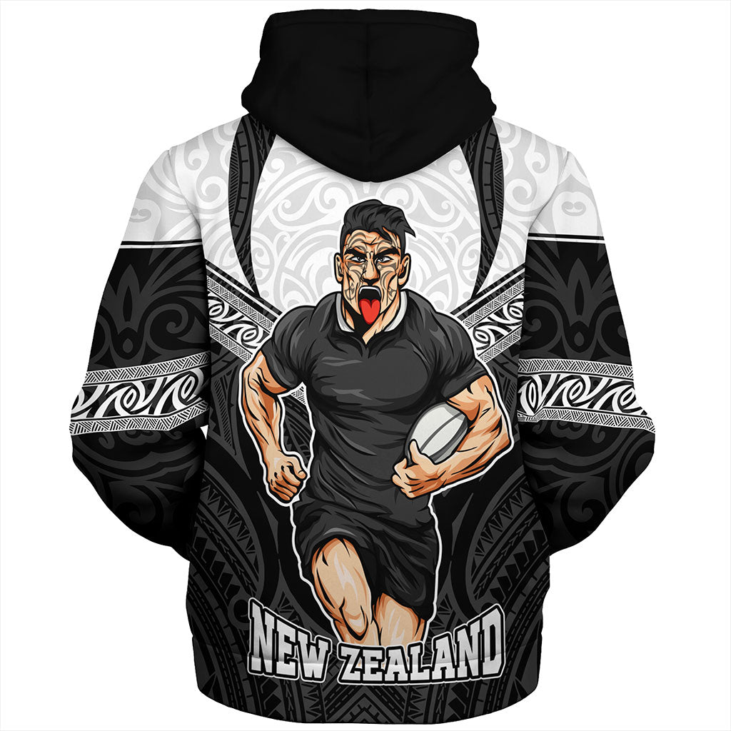 New Zealand Sherpa Hoodie Rugby Maori Tribal Sport Style