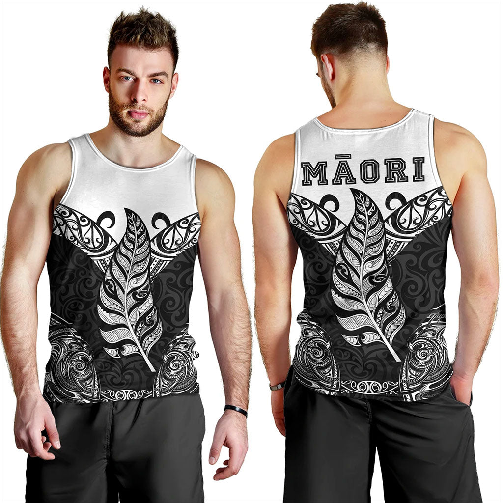 New Zealand Tank Top Maori Silver Fern Tattoo Tribal