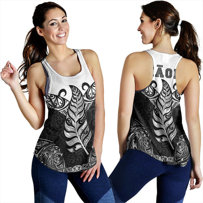 New Zealand Women Tank Maori Silver Fern Tattoo Tribal