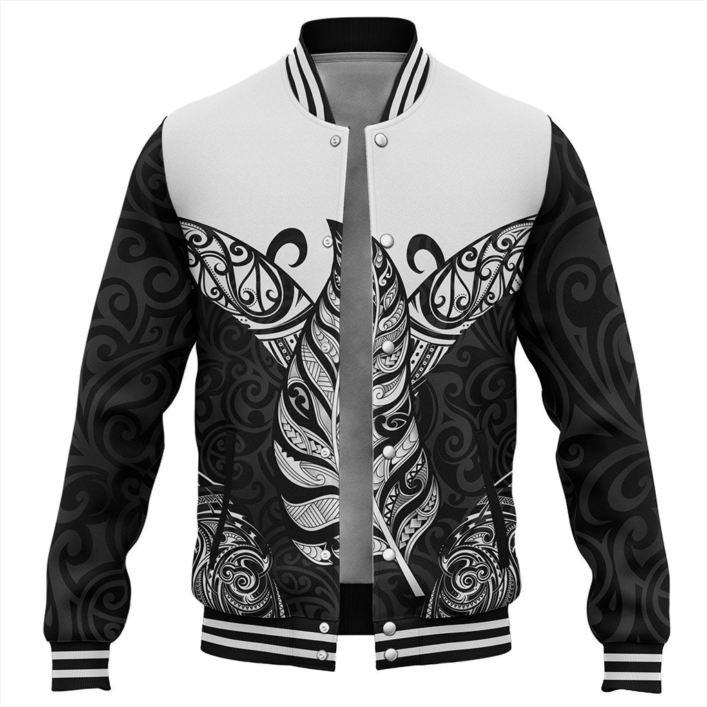 New Zealand Baseball Jacket Maori Silver Fern Tattoo Tribal