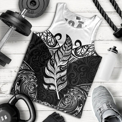 New Zealand Tank Top Maori Silver Fern Tattoo Tribal