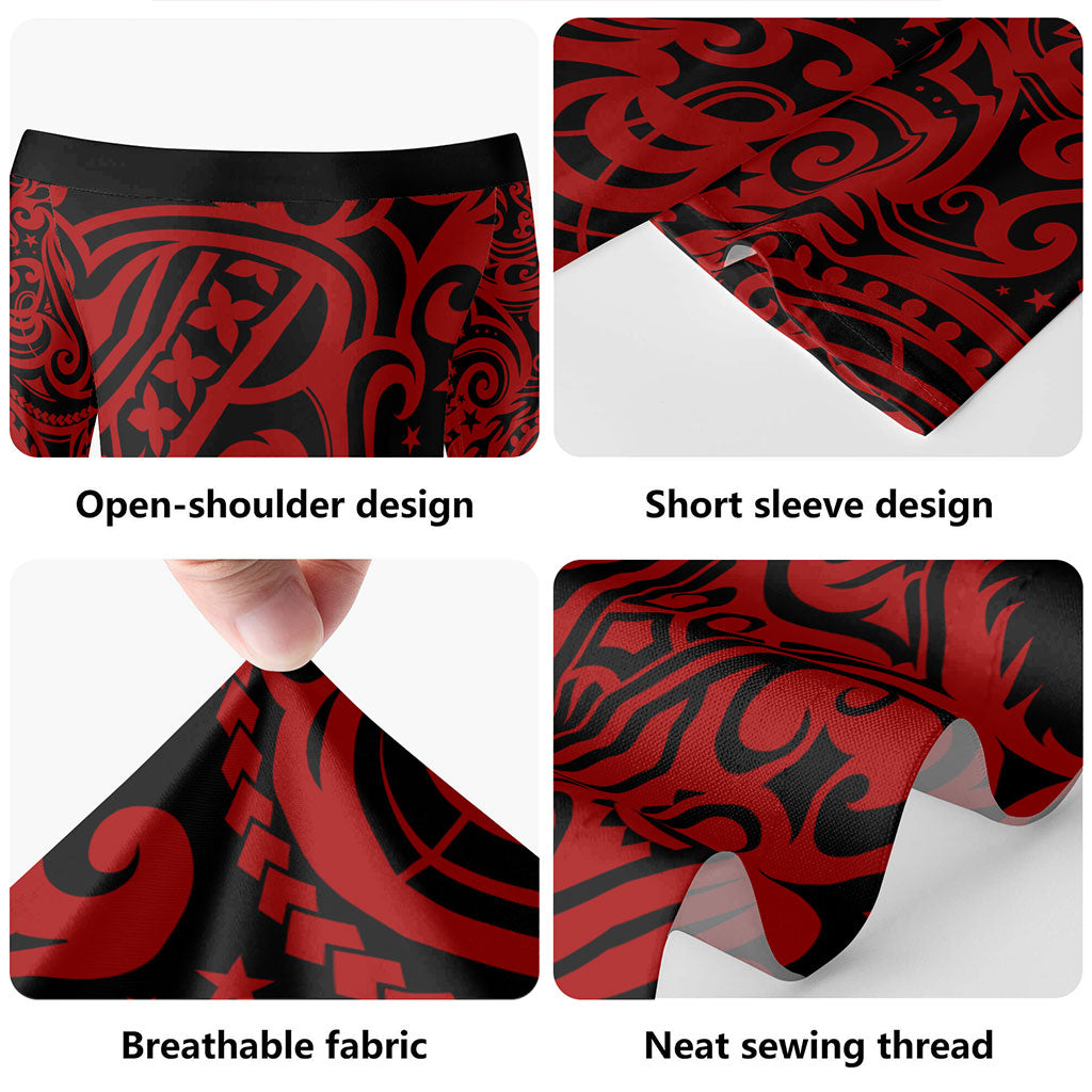 Hawaii Short Sleeve Off The Shoulder Lady Dress Tribal Maori