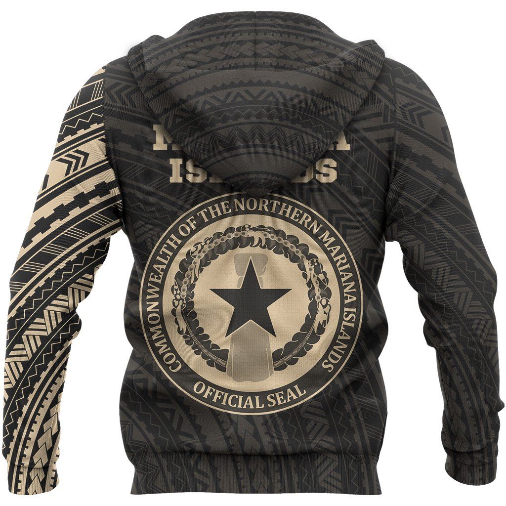 Northern Mariana Islands Micronesia Hoodie - Northern Mariana Islands Micronesia Flag Polynesian Tattoo Style