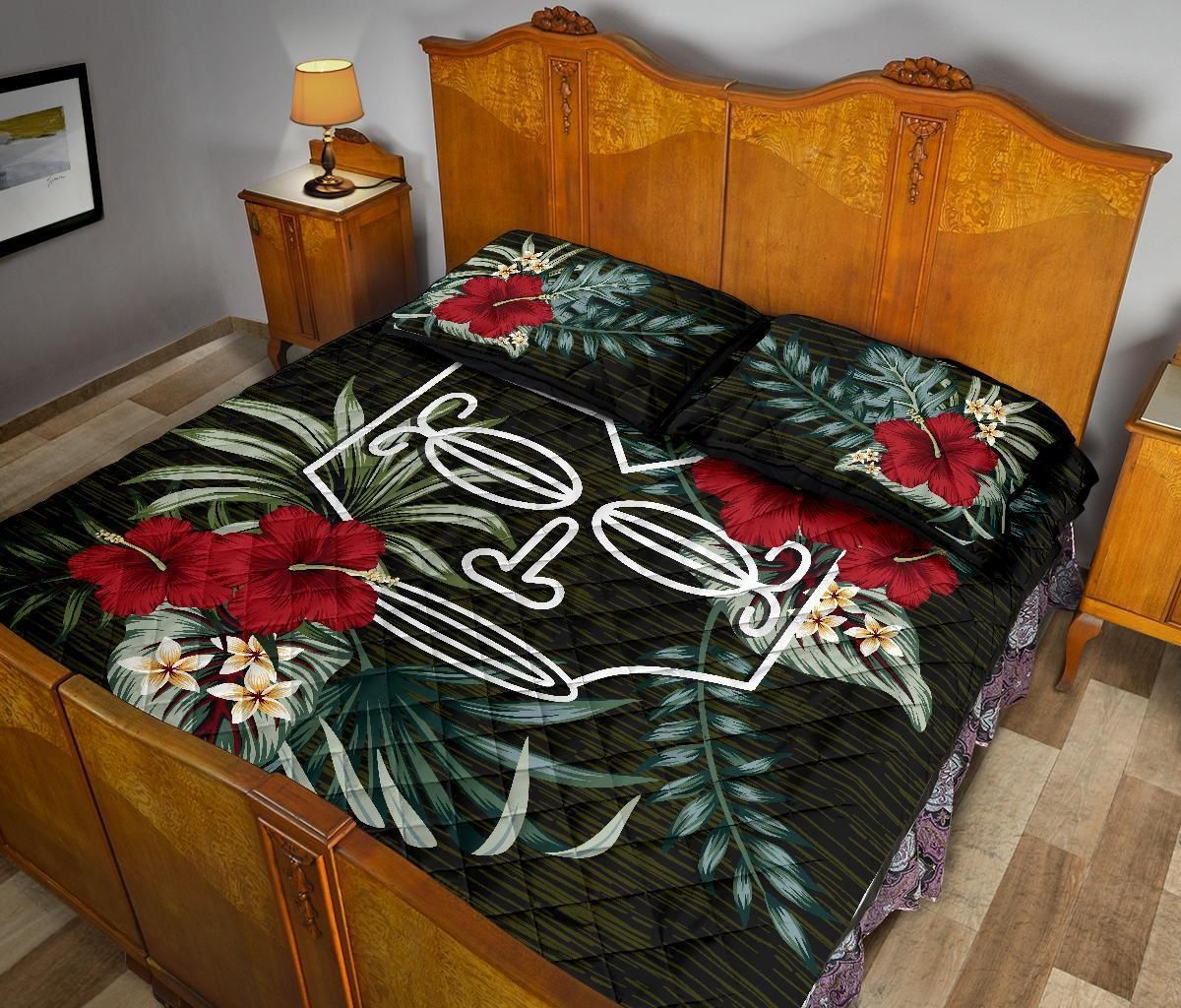 Marquesas Islands Polynesian Quilt Bed Set - Special Hibiscus