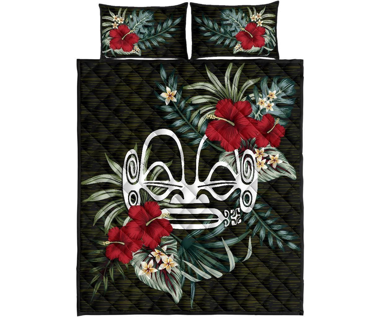 Marquesas Islands Polynesian Quilt Bed Set - Special Hibiscus