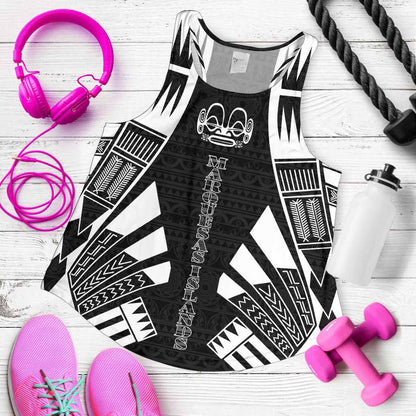 Marquesas Islands Women Racerback Tank - Polynesian Tattoo Black