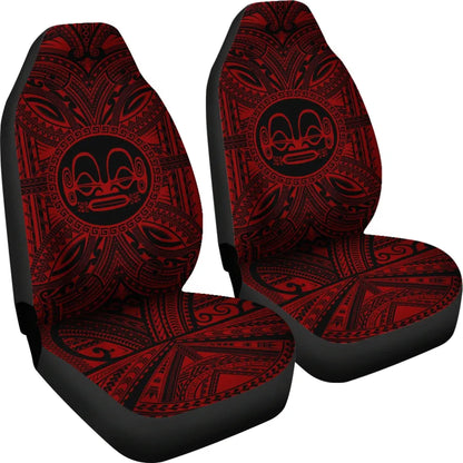 Marquesas Islands Car Seat Cover - Marquesas Islands Coat Of Arms Polynesian Red Black