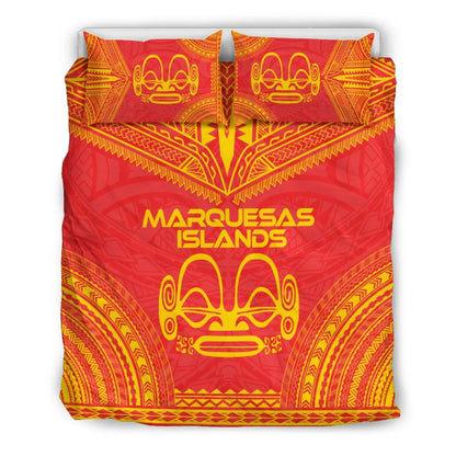 Marquesas Islands Flag Polynesian Chief Duvet Cover Set