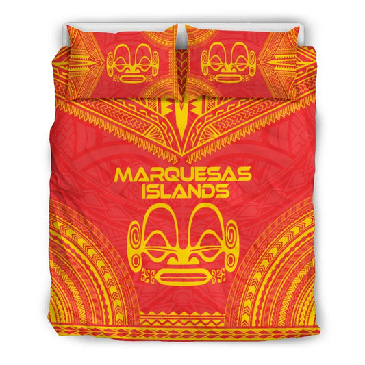 Marquesas Islands Flag Polynesian Chief Duvet Cover Set